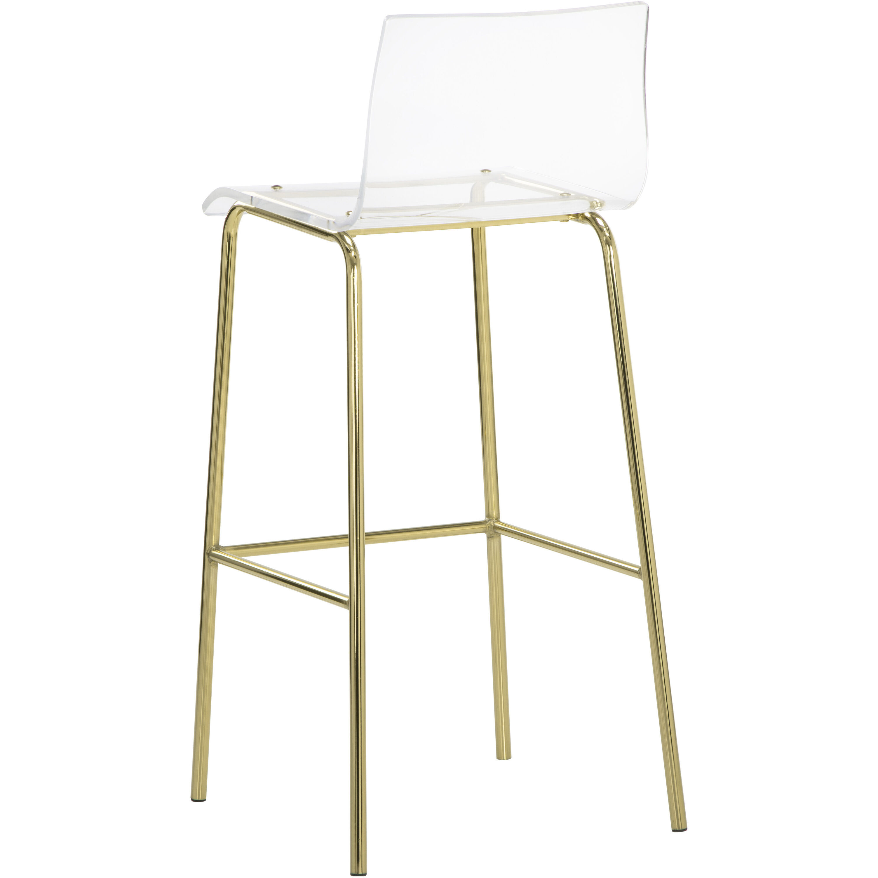 Ria 38.75 inch Clear / Gold Barstool
